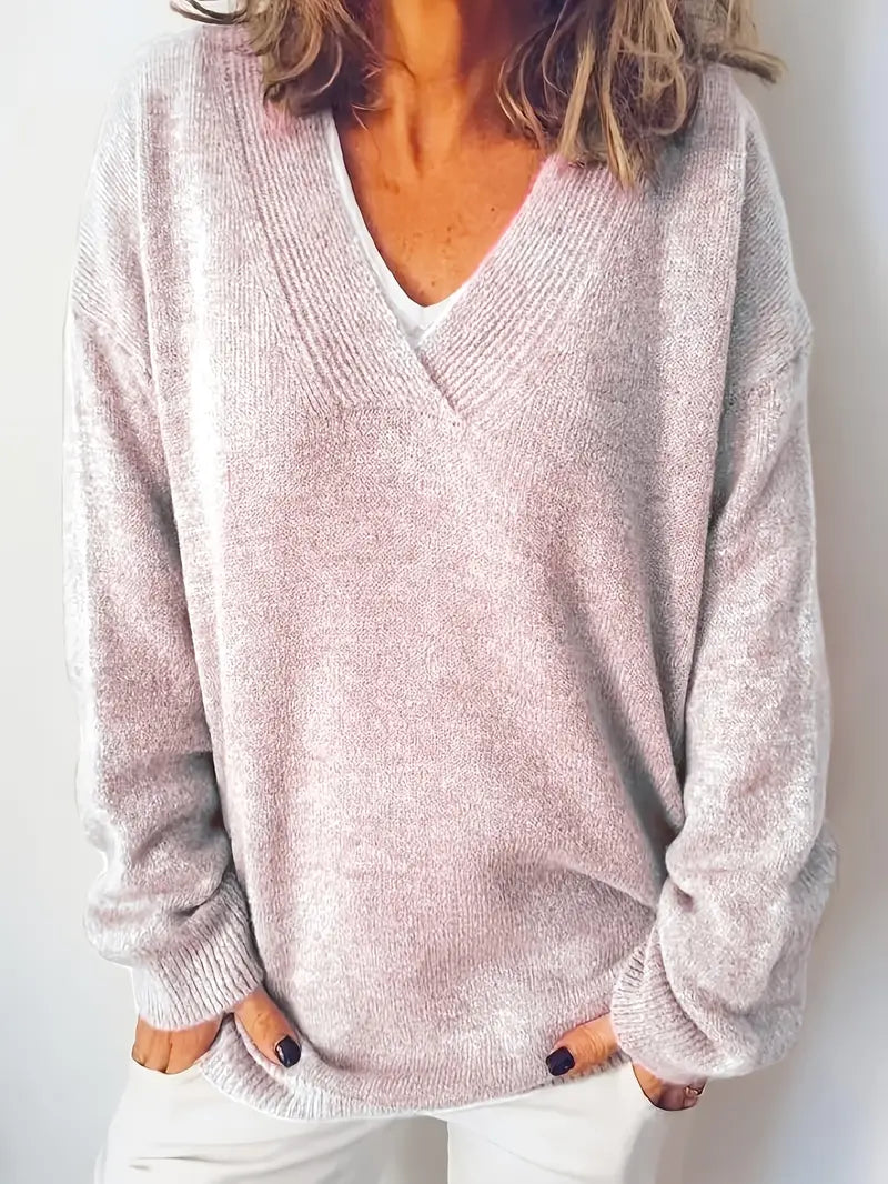 Anja™ | Blød og Tidløs V-Hals Sweater