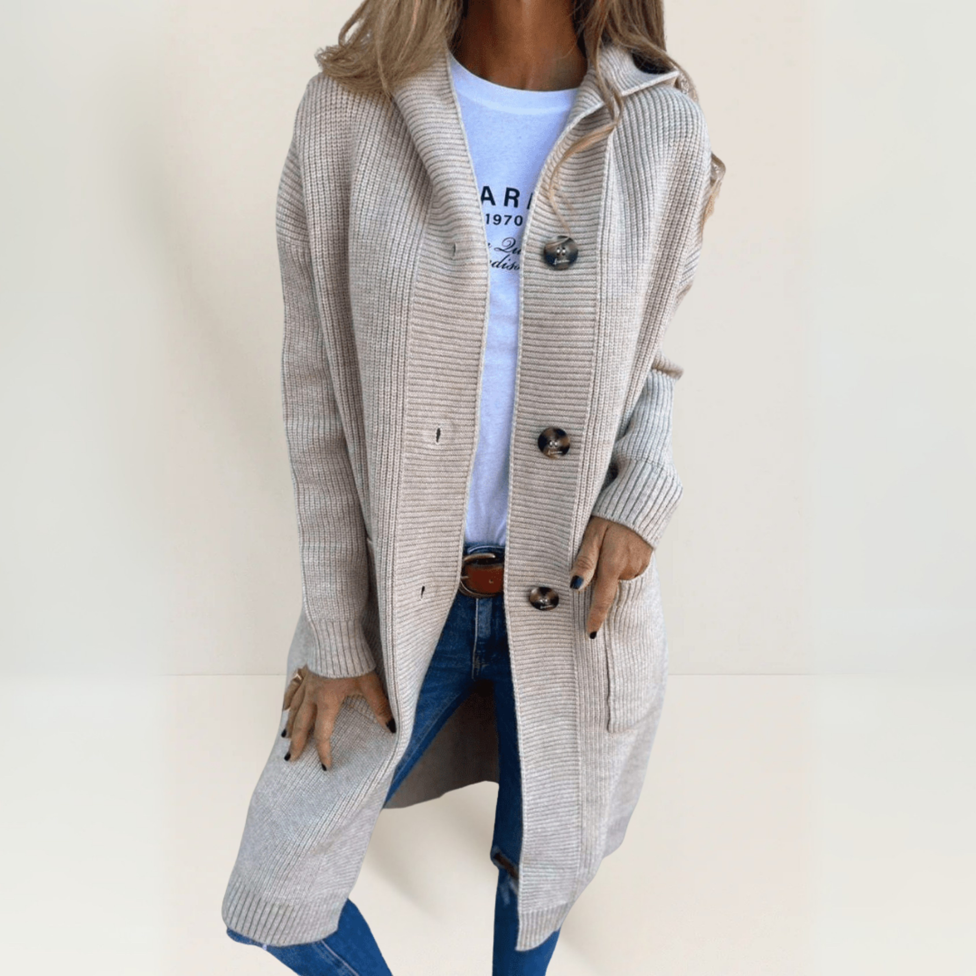 Monica™ | Lang og elegant cardigan