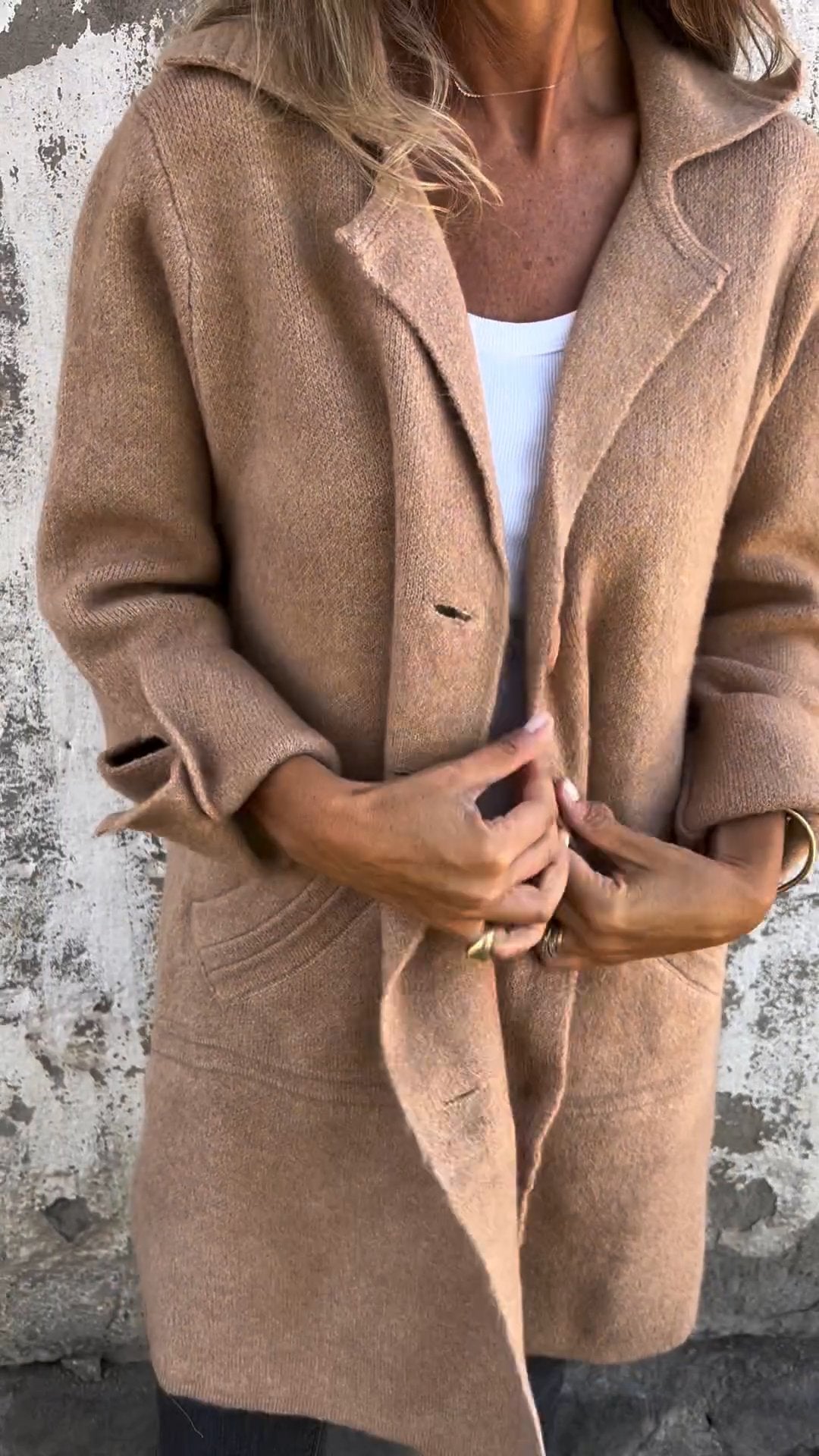 Isabella - Casual Lang Frakke Med Manchetter