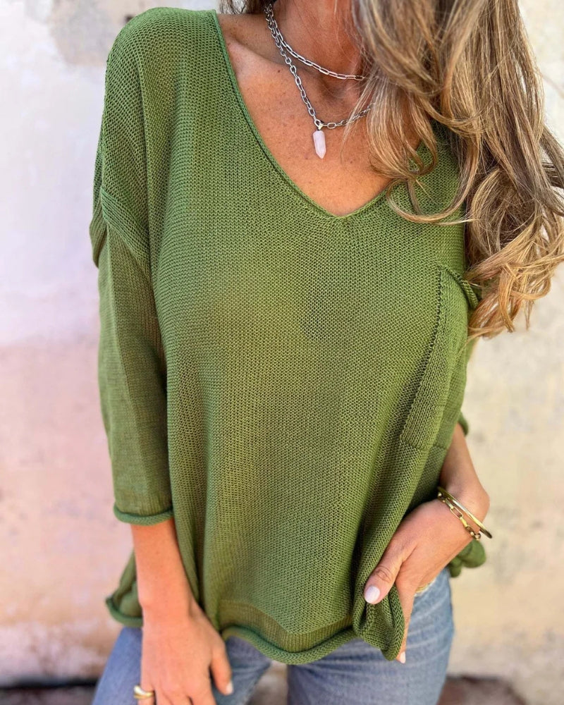 SEMBE - Boho Strik Top